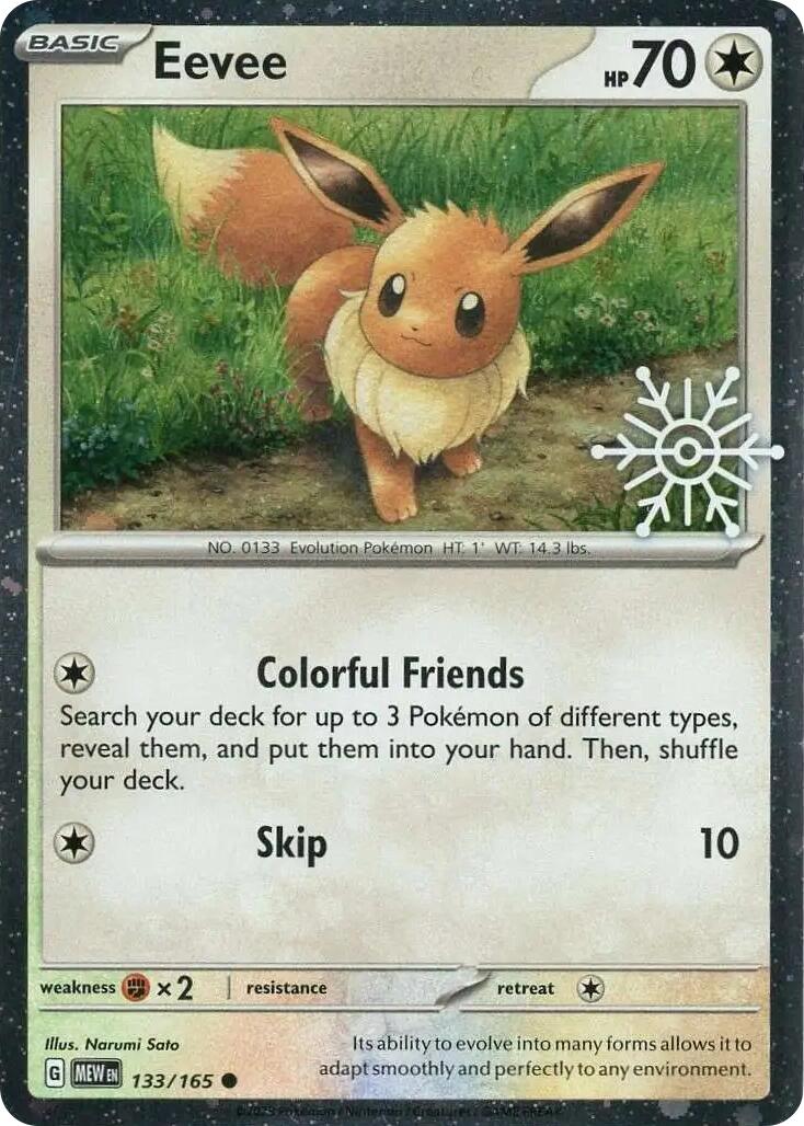 Eevee (133/165) (Holiday Calendar) [Miscellaneous Cards] | Jack's On Queen