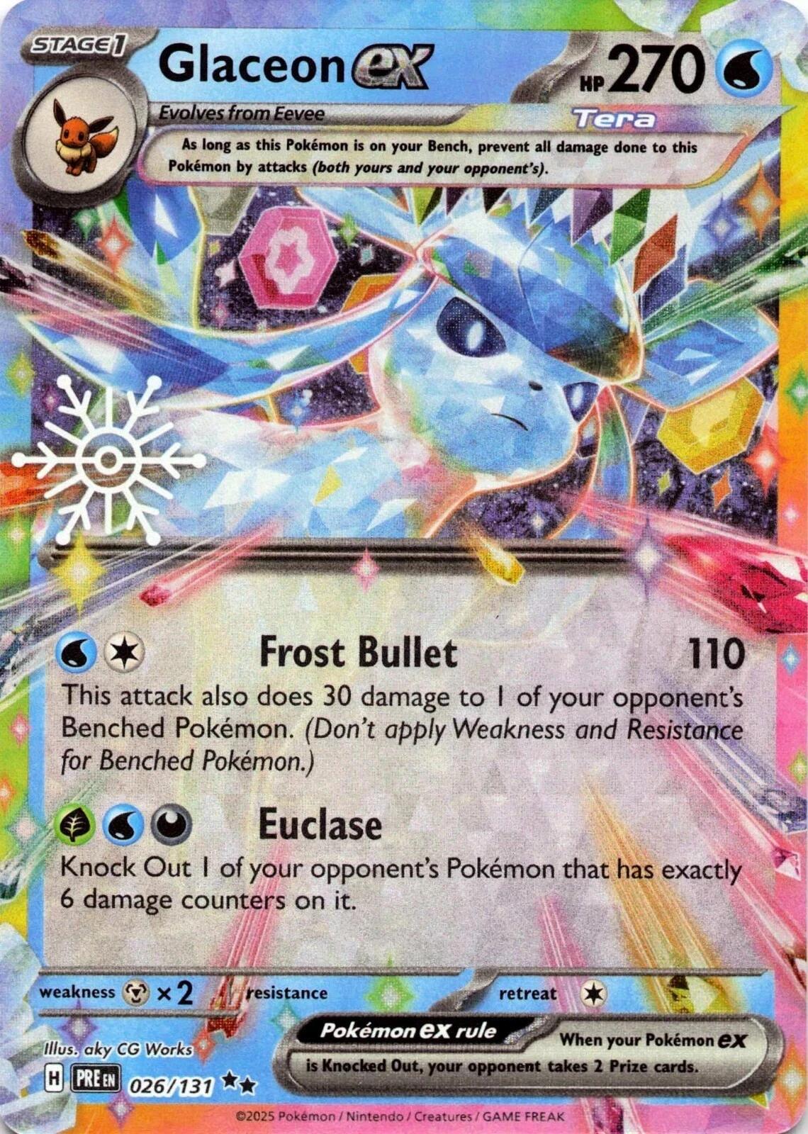 Glaceon ex (026/131) (Holiday Calendar) [Miscellaneous Cards] | Jack's On Queen