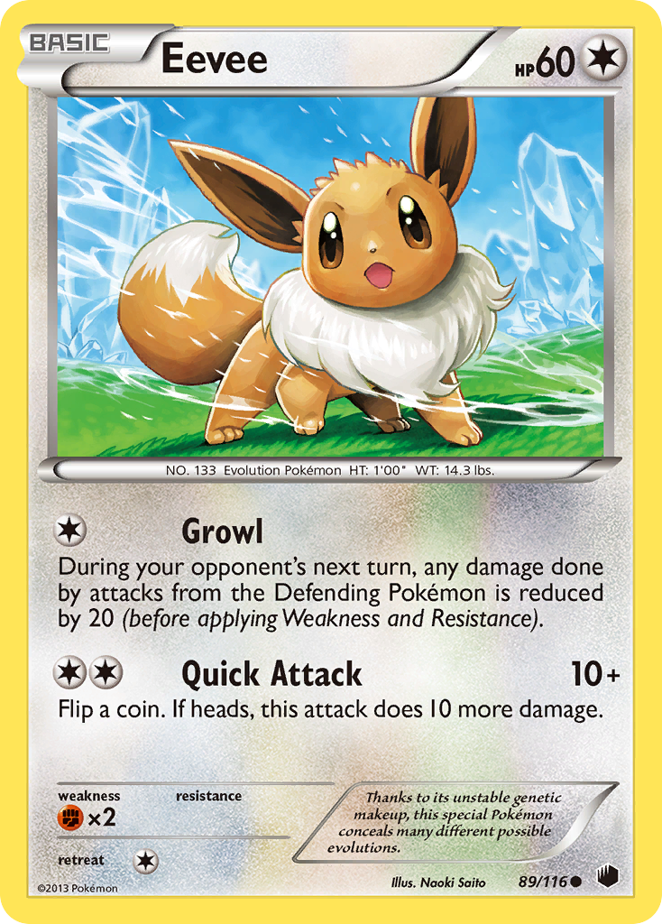 Eevee (89/116) [Black & White: Plasma Freeze] | Jack's On Queen
