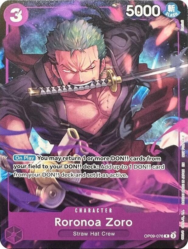 Roronoa Zoro (Welcome Pack Vol. 2) (OP09-076) [One Piece Promotion Cards] | Jack's On Queen
