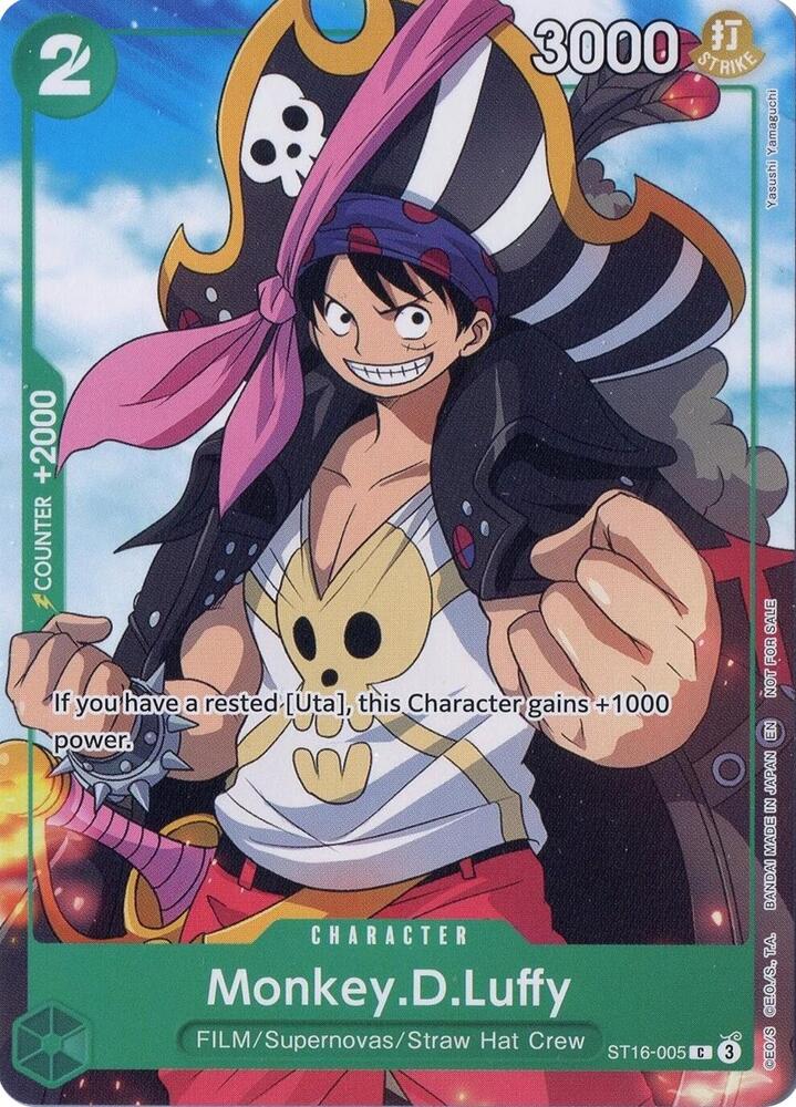 Monkey.D.Luffy (Welcome Pack Vol. 2) (ST16-005) [One Piece Promotion Cards] | Jack's On Queen