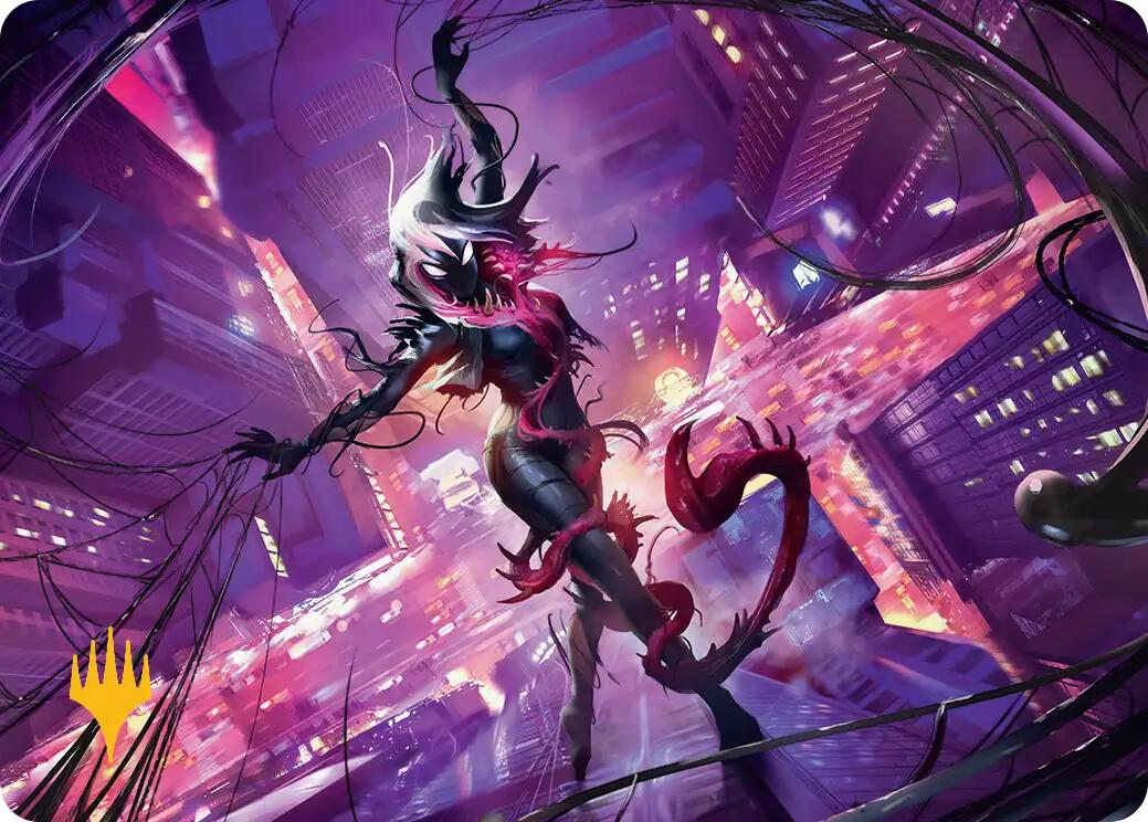 Gwenom, Remorseless Art Card (Gold-Stamped Planeswalker Symbol) [Marvel's Spider-Man Art Series] | Jack's On Queen
