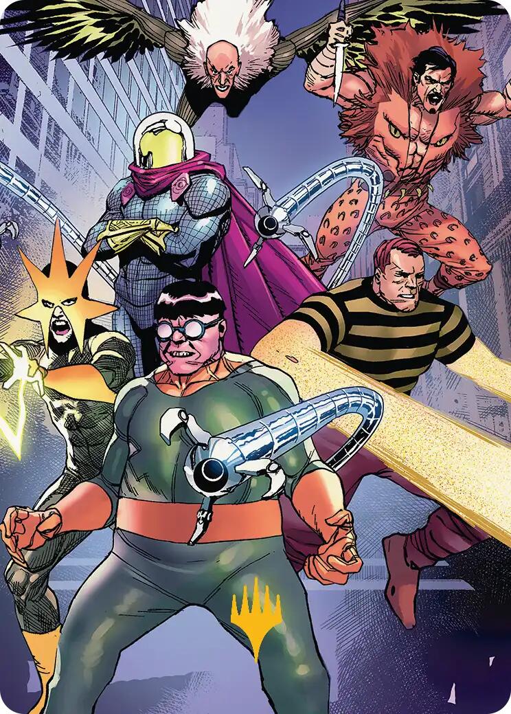 Behold the Sinister Six! Art Card (45/54) (Gold-Stamped Planeswalker Symbol) [Marvel's Spider-Man Art Series] | Jack's On Queen