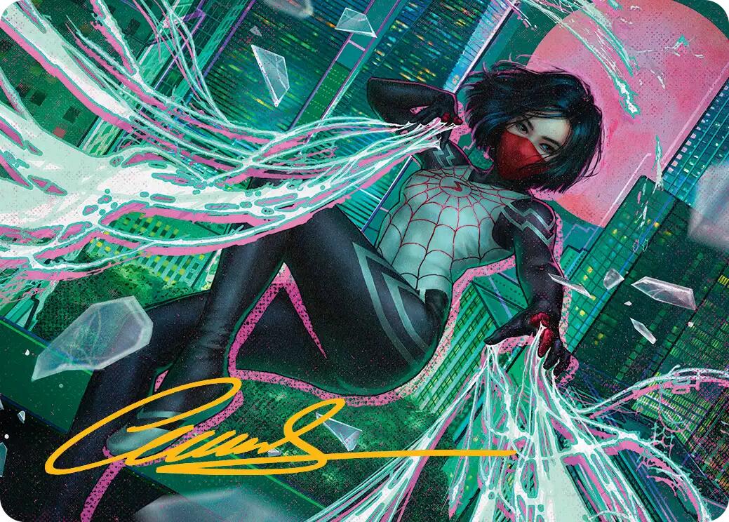Silk, Web Weaver Art Card (29/54) (Gold-Stamped Signature) [Marvel's Spider-Man Art Series] | Jack's On Queen