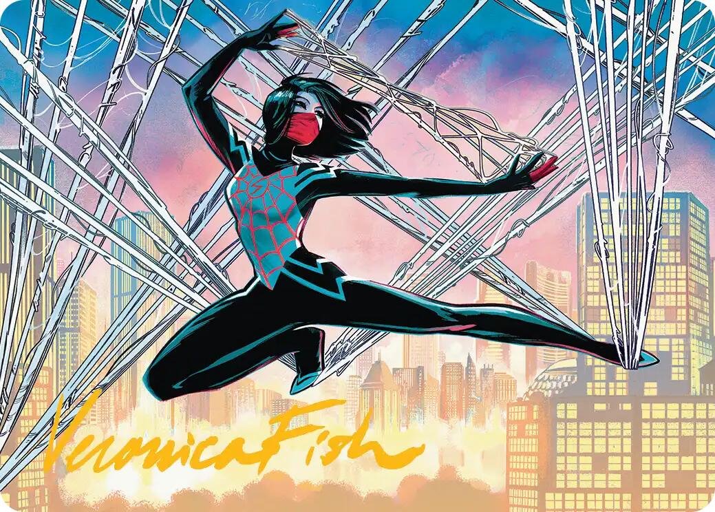 Silk, Web Weaver Art Card (39/54) (Gold-Stamped Signature) [Marvel's Spider-Man Art Series] | Jack's On Queen