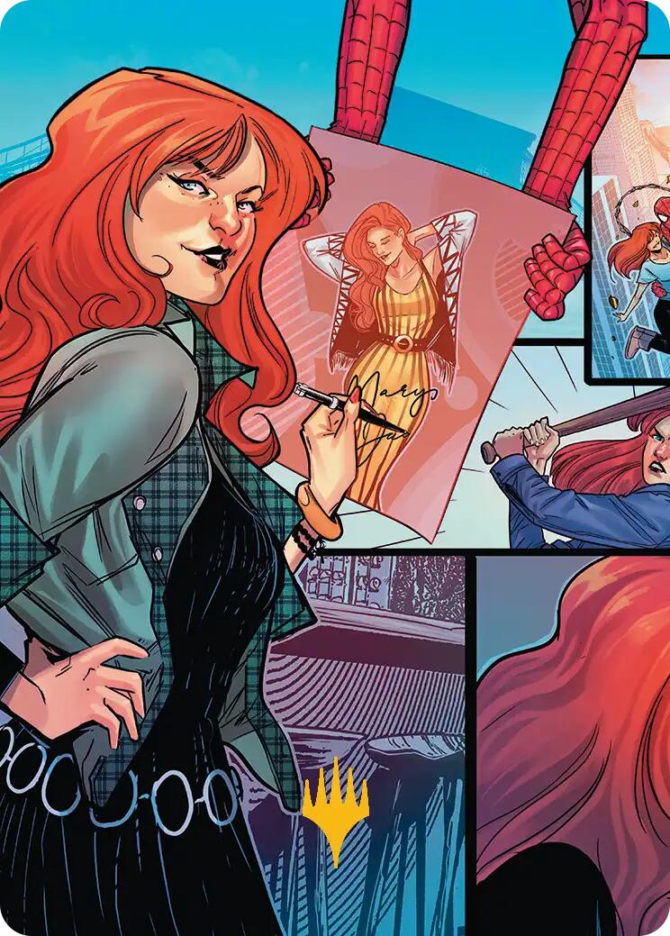 Mary Jane Watson Art Card (Gold-Stamped Planeswalker Symbol) [Marvel's Spider-Man Art Series] | Jack's On Queen