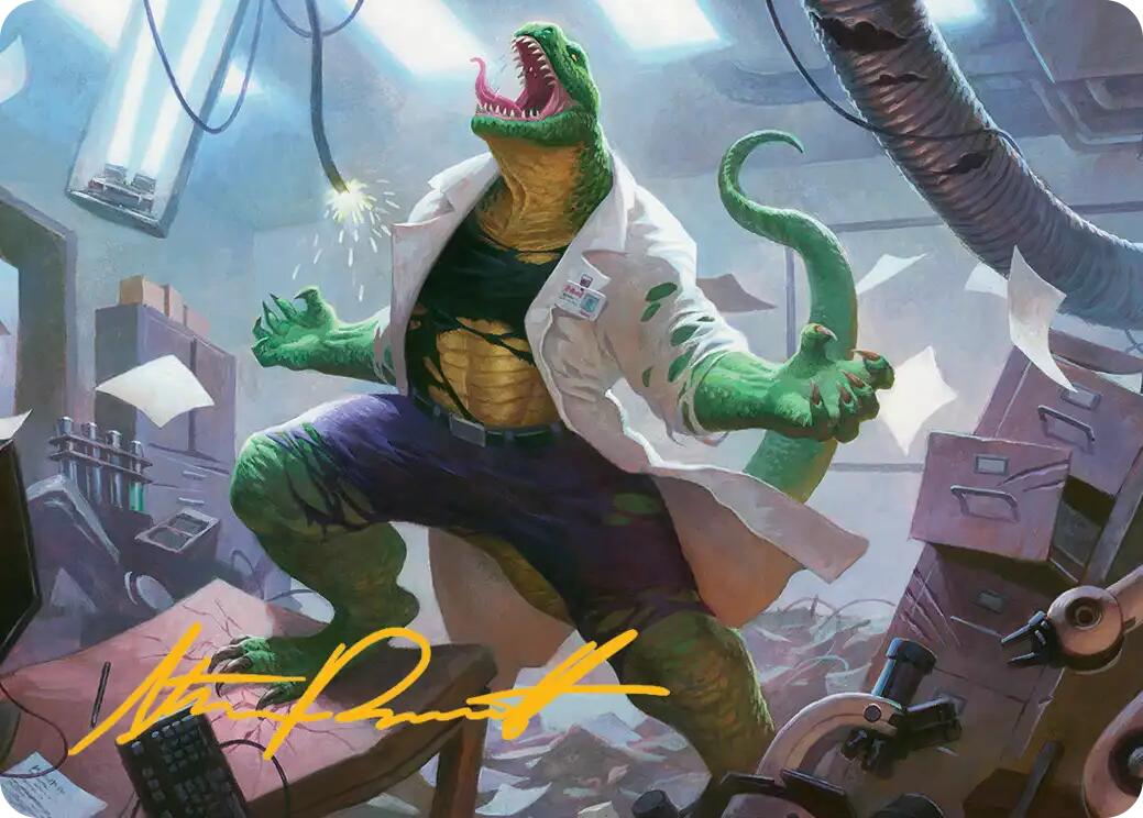 Lizard, Connors's Curse Art Card (Gold-Stamped Signature) [Marvel's Spider-Man Art Series] | Jack's On Queen