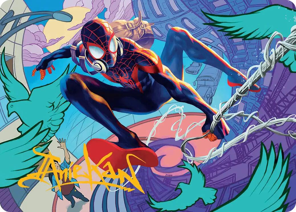 Spider-Man, Brooklyn Visionary Art Card (Gold-Stamped Signature) [Marvel's Spider-Man Art Series] | Jack's On Queen