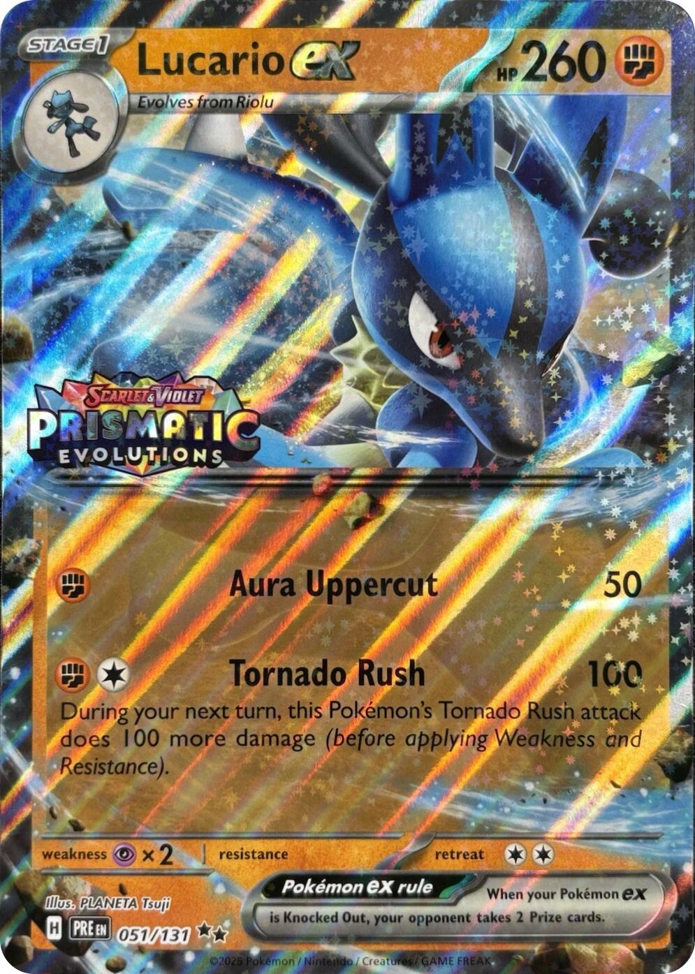 Lucario ex (051/131) (Prismatic Evolutions Stamp) [Miscellaneous Cards] | Jack's On Queen