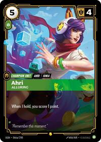 Ahri - Alluring (Alternate Art) (066a/298) [Origins] | Jack's On Queen