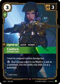 Caitlyn - Patrolling (068/298) [Origins] | Jack's On Queen