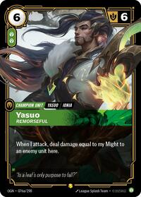 Yasuo - Remorseful (Alternate Art) (076a/298) [Origins] | Jack's On Queen