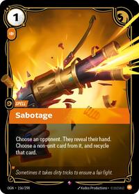 Sabotage (156/298) [Origins] | Jack's On Queen