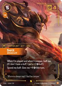 Sett - Brawler (Alternate Art) (164a/298) [Origins] | Jack's On Queen