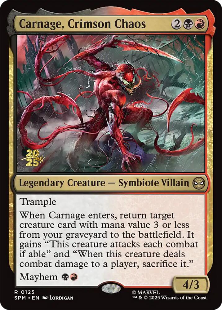 Carnage, Crimson Chaos [Marvel's Spider-Man Prerelease Promos] | Jack's On Queen