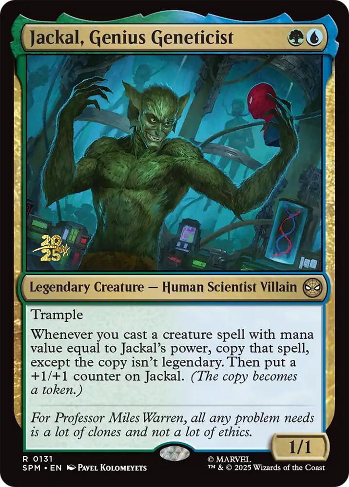 Jackal, Genius Geneticist [Marvel's Spider-Man Prerelease Promos] | Jack's On Queen