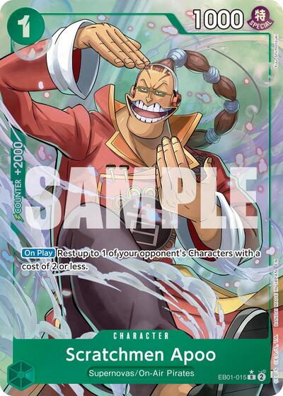 Scratchmen Apoo - EB01-015 (Alternate Art) (EB01-015) [Premium Booster -The Best- Vol. 2] | Jack's On Queen