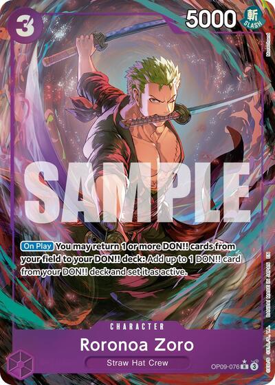 Roronoa Zoro - OP09-076 (Alternate Art) (OP09-076) [Premium Booster -The Best- Vol. 2] | Jack's On Queen