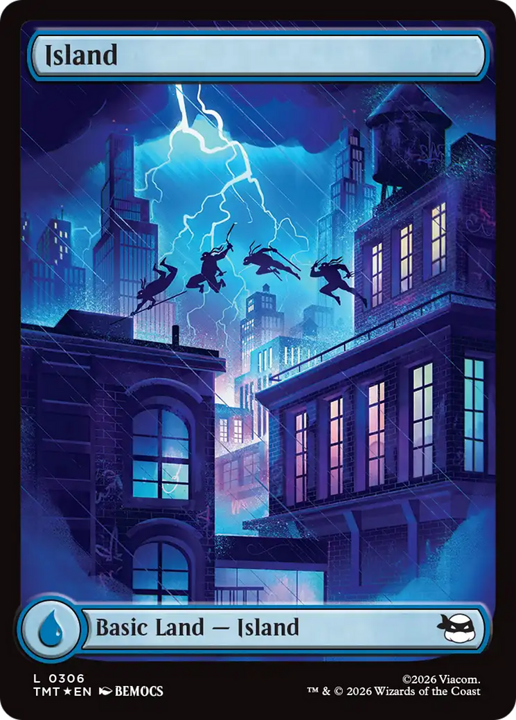 Island (0306) (Surge Foil) [Teenage Mutant Ninja Turtles] | Jack's On Queen