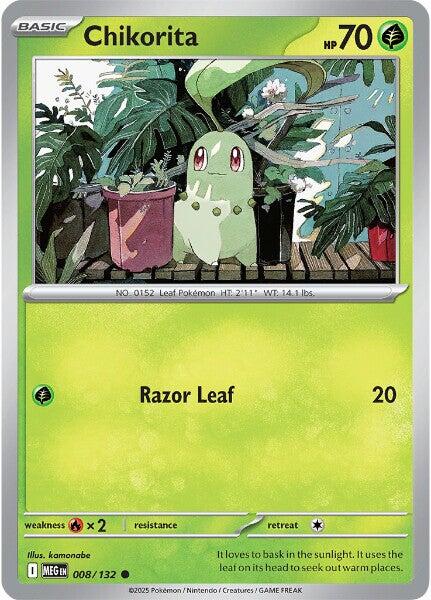 Chikorita (008/132) [Mega Evolutions: Base Set] | Jack's On Queen