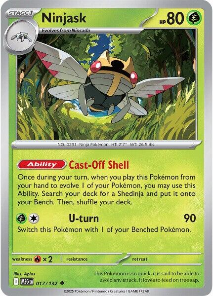 Ninjask (017/132) [Mega Evolution: Base Set] | Jack's On Queen