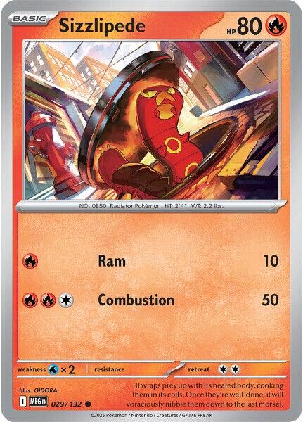 Sizzlipede (029/132) [Mega Evolution: Base Set] | Jack's On Queen