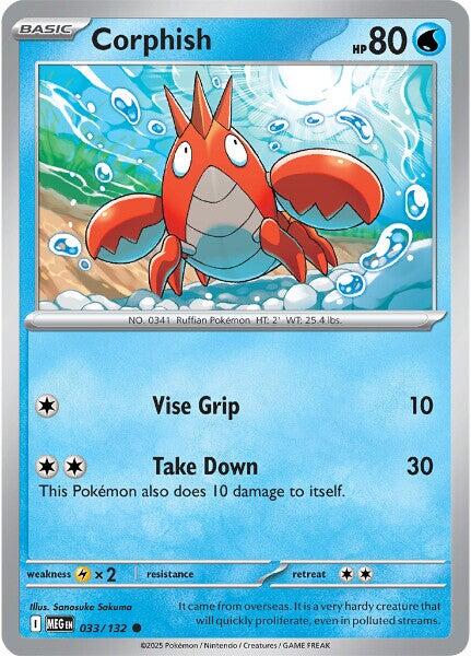 Corphish (033/132) [Mega Evolution: Base Set] | Jack's On Queen