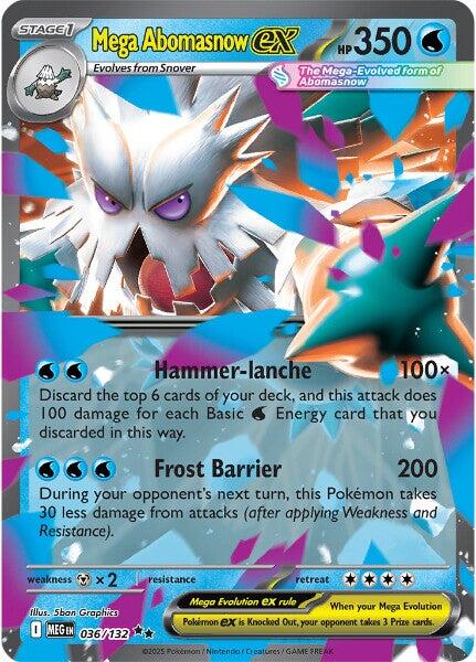 Mega Abomasnow ex (036/132) [Mega Evolution: Base Set] | Jack's On Queen
