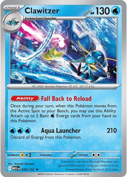 Clawitzer (038/132) [Mega Evolution: Base Set] | Jack's On Queen