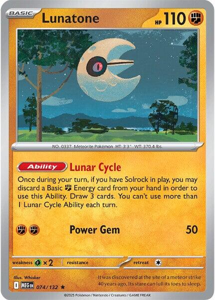 Lunatone (074/132) [Mega Evolution: Base Set] | Jack's On Queen