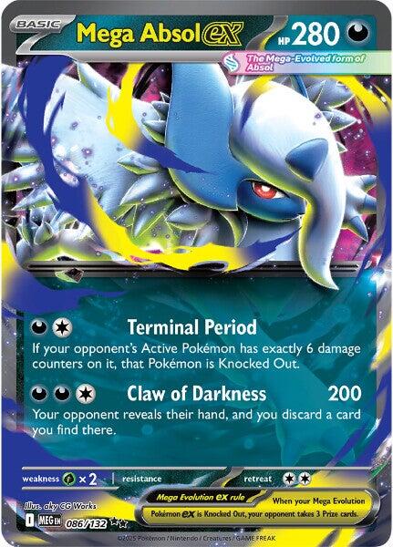 Mega Absol ex (086/132) [Mega Evolution: Base Set] | Jack's On Queen