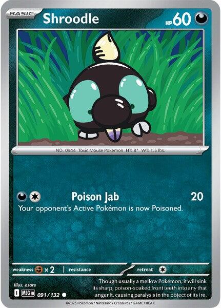 Shroodle (091/132) [Mega Evolution: Base Set] | Jack's On Queen