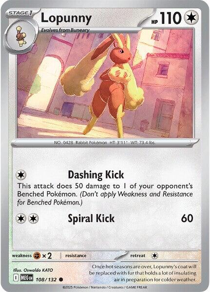 Lopunny (108/132) [Mega Evolution: Base Set] | Jack's On Queen