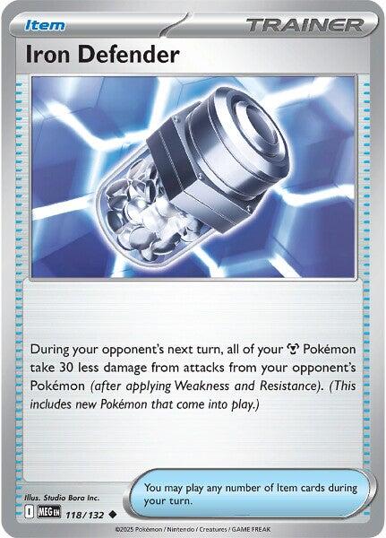 Iron Defender (118/132) [Mega Evolution: Base Set] | Jack's On Queen