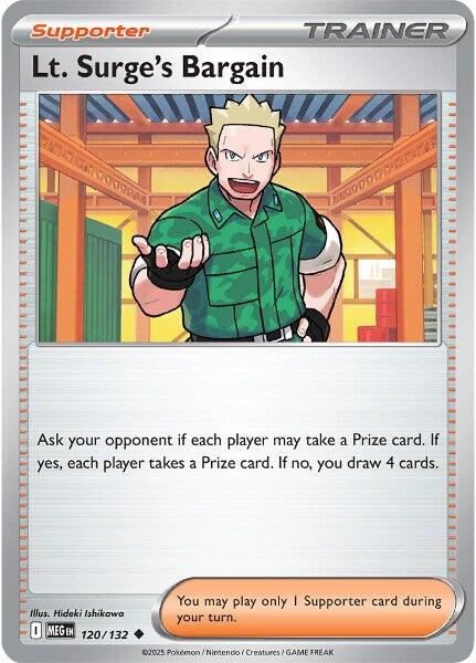 Lt. Surge's Bargain (120/132) [Mega Evolution: Base Set] | Jack's On Queen