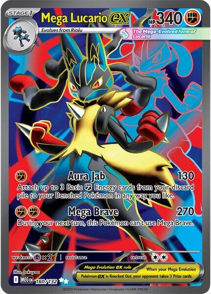 Mega Lucario ex (160/132) [Mega Evolution: Base Set] | Jack's On Queen