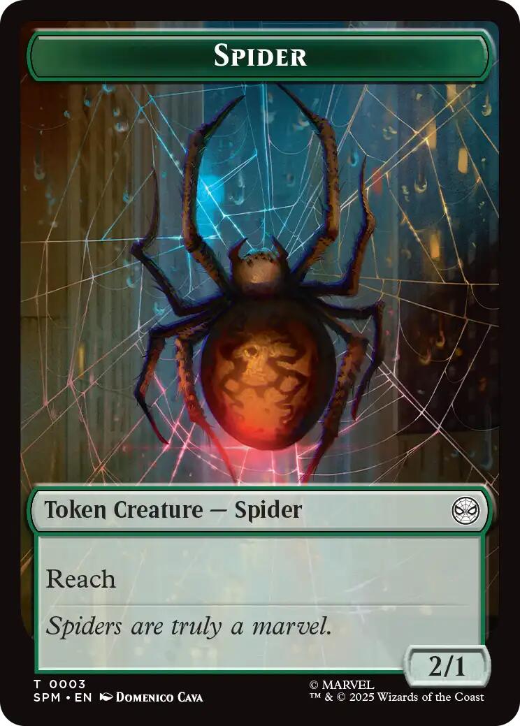 Spider // Food Double-Sided Token [Marvel's Spider-Man Tokens] | Jack's On Queen