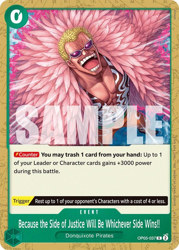 Because the Side of Justice Will Be Whichever Side Wins!! (Tournament Pack 2025 Vol. 4) (OP05-037) [One Piece Promotion Cards] | Jack's On Queen