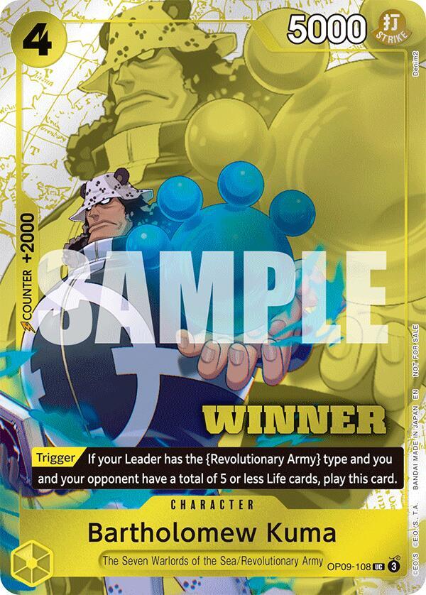 Bartholomew Kuma (Winner Pack 2025 Vol. 4) (OP09-108) [One Piece Promotion Cards] | Jack's On Queen