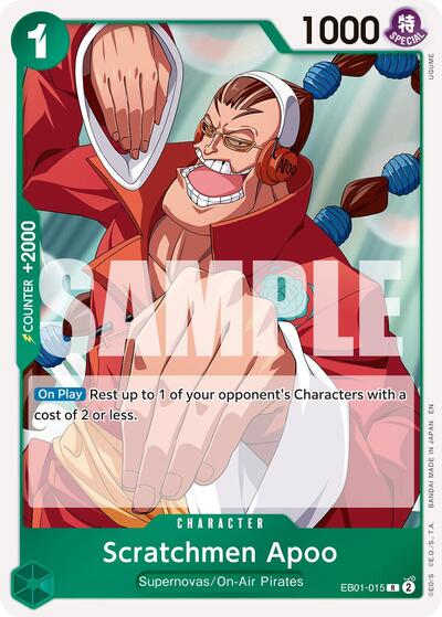 Scratchmen Apoo - EB01-015 (Reprint) (EB01-015) [Premium Booster -The Best- Vol. 2] | Jack's On Queen
