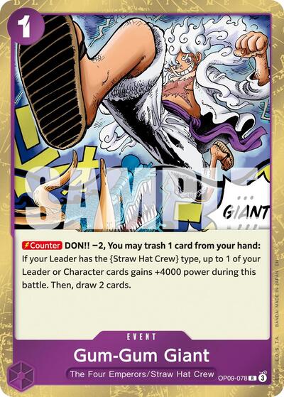 Gum-Gum Giant (Reprint) (OP09-078) [Premium Booster -The Best- Vol. 2] | Jack's On Queen