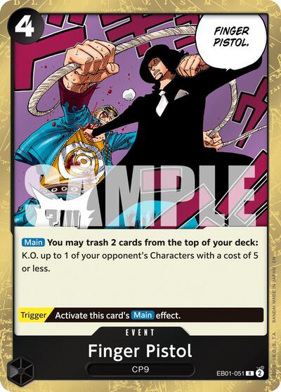 Finger Pistol (Reprint) (EB01-051) [Premium Booster -The Best- Vol. 2] | Jack's On Queen