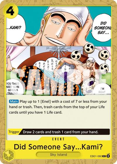 Did Someone Say...Kami? (Reprint) (EB01-060) [Premium Booster -The Best- Vol. 2] | Jack's On Queen