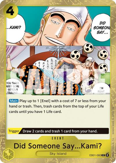 Did Someone Say...Kami? (Pirate Foil) (EB01-060) [Premium Booster -The Best- Vol. 2] | Jack's On Queen