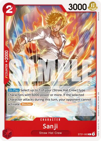 Sanji - ST21-003 (Reprint) (ST21-003) [Premium Booster -The Best- Vol. 2] | Jack's On Queen