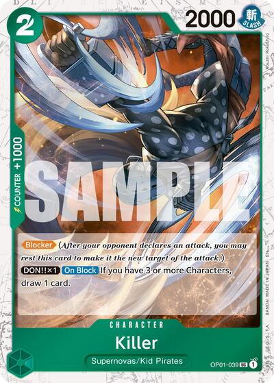 Killer (Pirate Foil) (OP01-039) [Premium Booster -The Best- Vol. 2] | Jack's On Queen