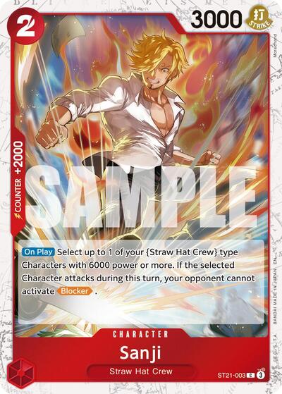 Sanji - ST21-003 (Pirate Foil) (ST21-003) [Premium Booster -The Best- Vol. 2] | Jack's On Queen