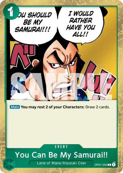 You Can Be My Samurai!! (Pirate Foil) (OP01-055) [Premium Booster -The Best- Vol. 2] | Jack's On Queen