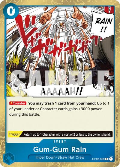 Gum-Gum Rain (Reprint) (OP02-068) [Premium Booster -The Best- Vol. 2] | Jack's On Queen