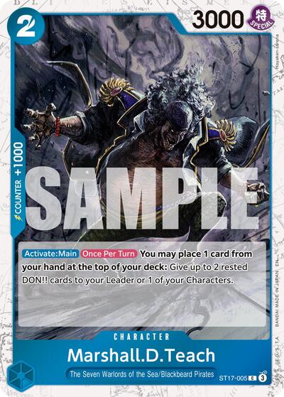 Marshall.D.Teach - ST17-005 (Pirate Foil) (ST17-005) [Premium Booster -The Best- Vol. 2] | Jack's On Queen
